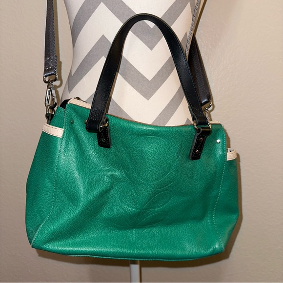 Orla Kiely Bags Orla Kiely Jade Green Leather Embossed Flower Zip